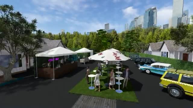 create 3d event layout and realistic render