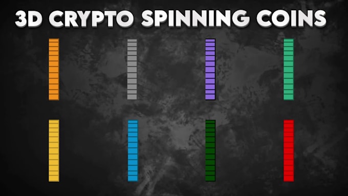 create 3d crypto spinning coin animated GIF emoji sticker
