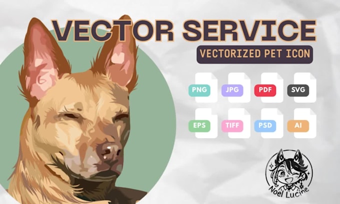 create a vector pet portrait icon for you