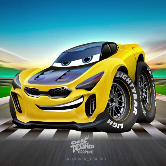 What car is Lightning McQueen? How the animated character was created.