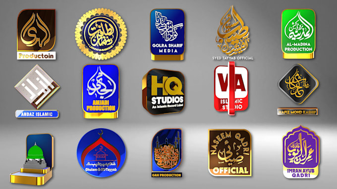 create calligraphy 3d islamic logo animation