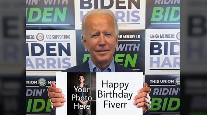 make happy birthday video from joe biden