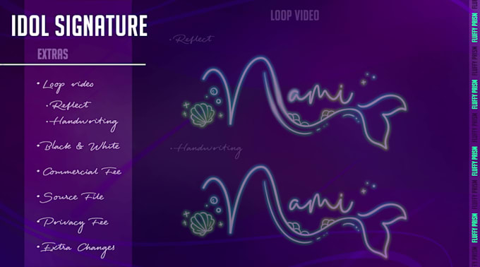 design and animate an idol signature or autograhp for you