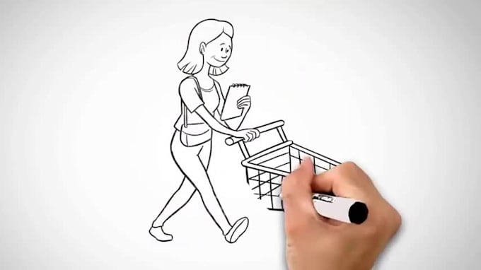 create a custom whiteboard animation explainer doodle video