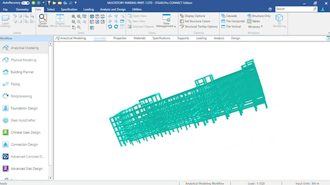 do professional building modeling and design in staad pro