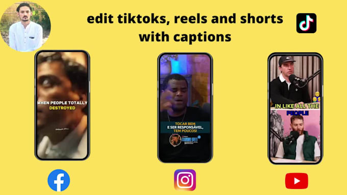 edit tiktoks, reels and shorts with captions