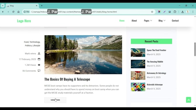 provide custom blog website design solutions for any project