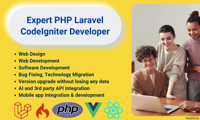 develop scalable applications as a laravel and codeigniter developer