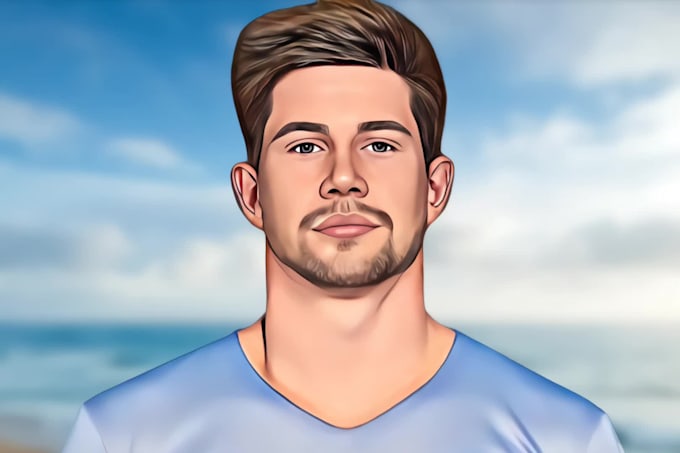 create cartoon smudge painting of your photo