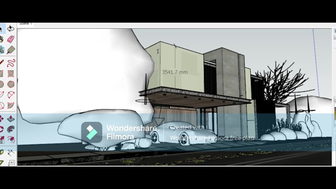 use sketchup, revit, vray and any software for your 3d model