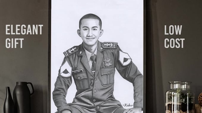 draw custom pencil portrait caricature avatar from your photo