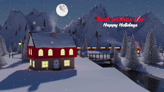 design christmas intro video with your logo
