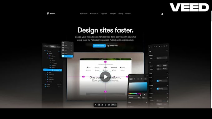 design or redesign modern website in framer