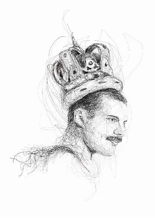 draw unique scribble art potrait for you