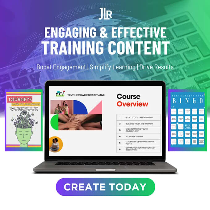 create custom training content, workbooks, and e learning materials