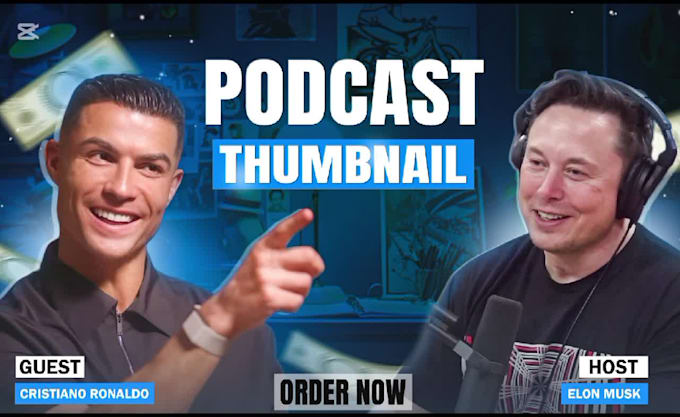design eyecatching youtube podcast thumbnails for livestream