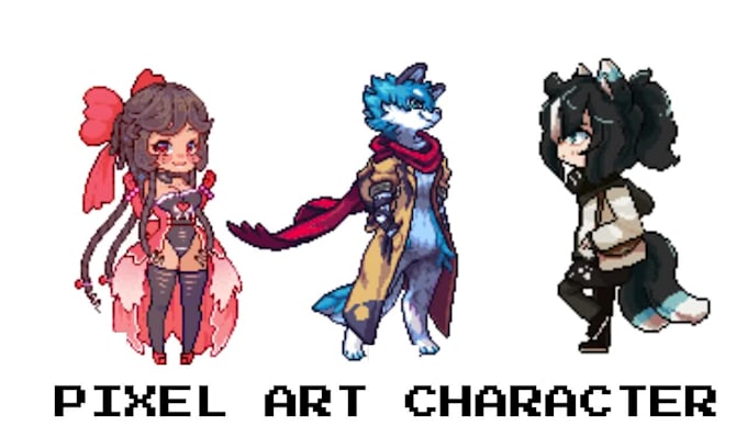 Do 8bits or 16bits pixel art character sprite sheet pixel game art ...