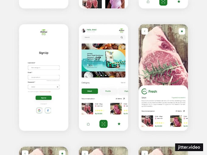 design creative UI UX for mobile app