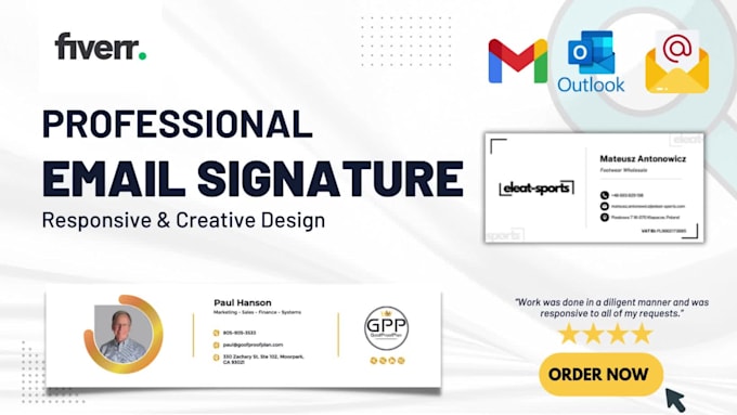 design responsive outlook email footer signature design