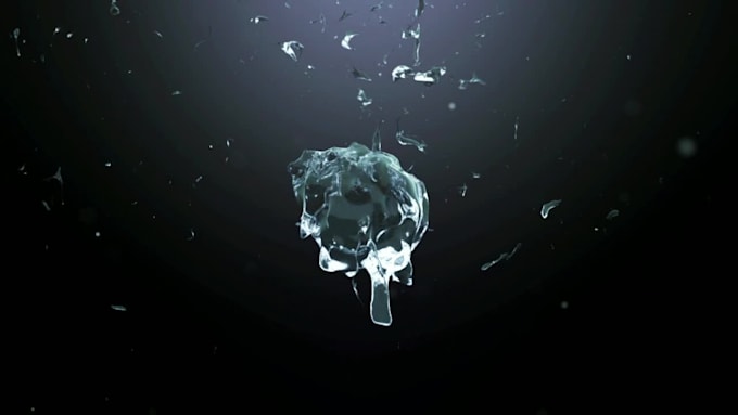 water splash logo reveal