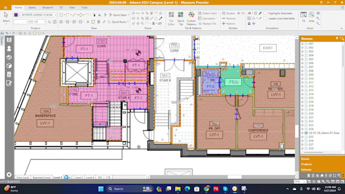 do flooring and ceramic quantity takeoff and cost estimation