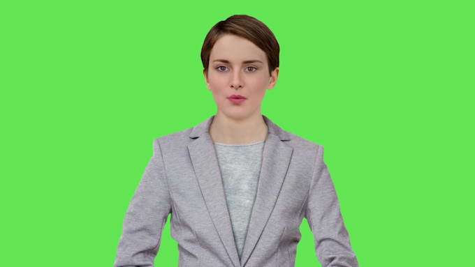 create a green screen video spokesperson in 24hrs