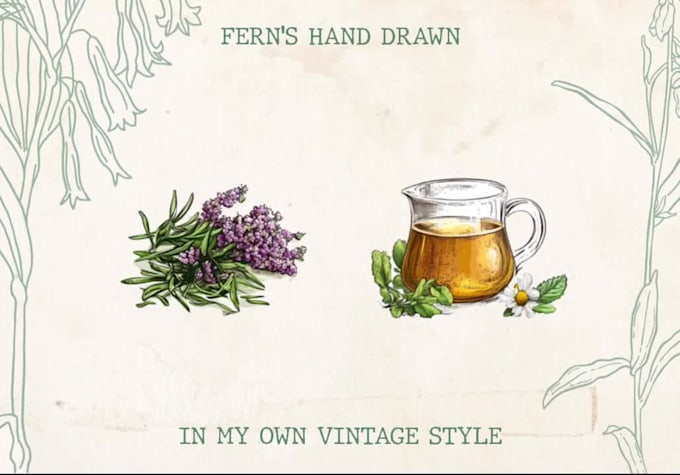 create unique watercolor hand drawn vintage icon, logo or illustration