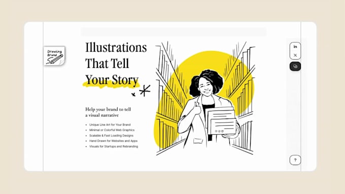 create web and app illustrations for storytelling and branding