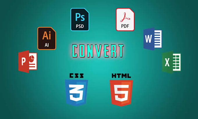 Convert pdf, word, excel file into html, css by Rakib_khan_rt | Fiverr