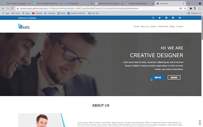 create a responsive good looking web page design