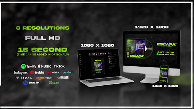 music promo video for instagram, tik tok, youtube, facebook