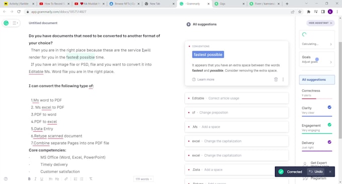 get mistake free your documents with grammarly