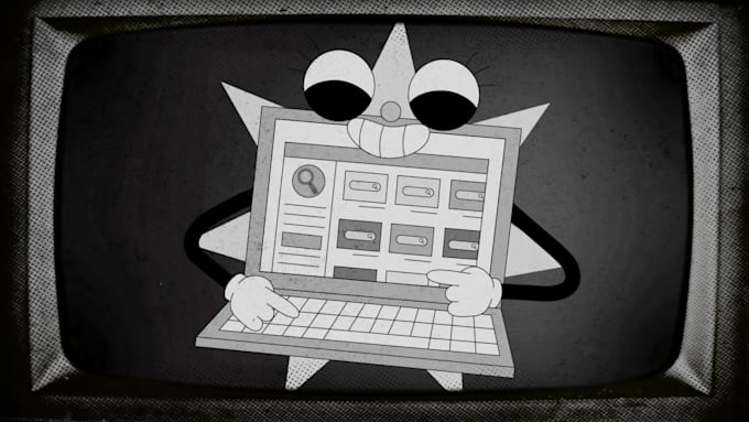 make a retro cartoon video