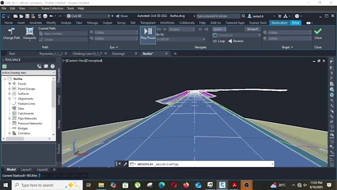 design roads using autocad civil 3d