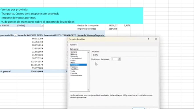 transform your data into dynamic tables in spanish