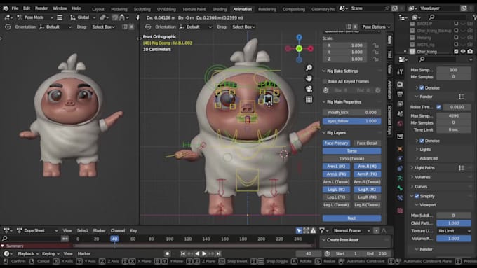 do rigging to your 3d character or creature in blender