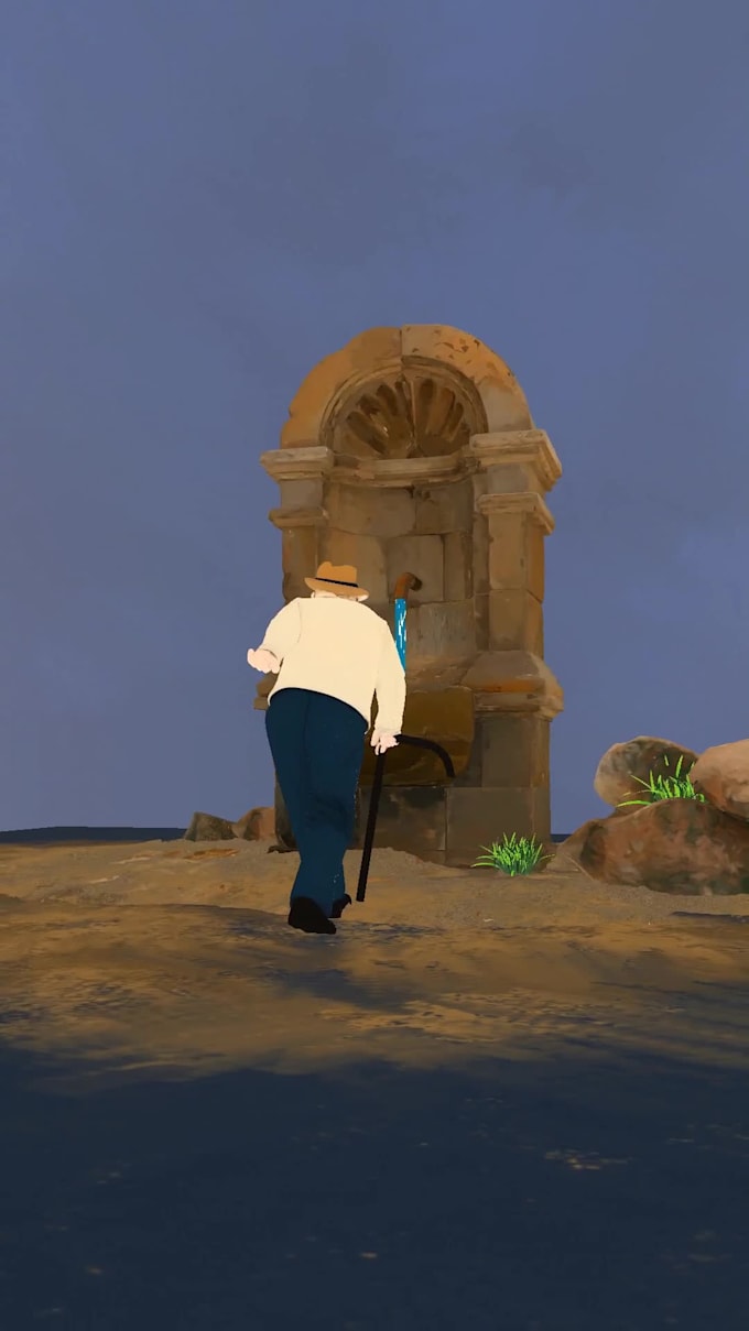 create a stylized 3d environment or scene in blender