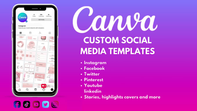Create social media post template in canva by Ataaacarim | Fiverr