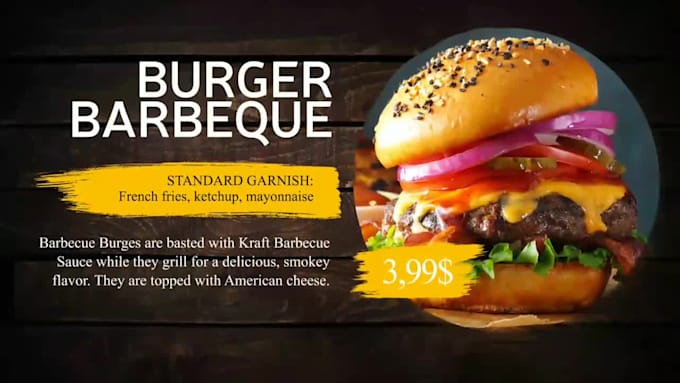 create restaurant or food cooking promo video