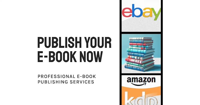 professionally publish your ebook to amazon and ebay