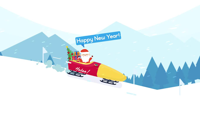 create christmas wish or happy new year 2023 greeting video