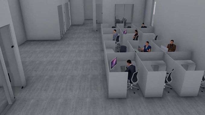 create  3d industrial animation factory walkthrough manufacturing process video