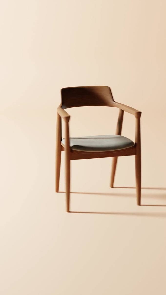 create a realistic high quality 3d chair model in blender