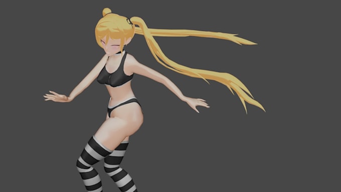 create 3d anime characters, high or low poly