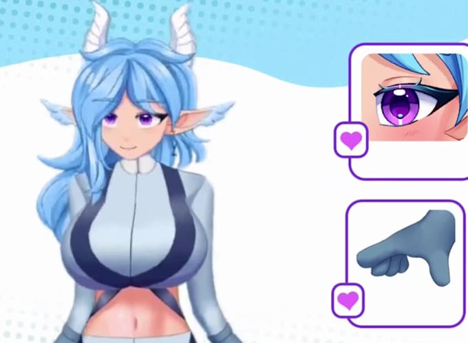 draw and rig 2d vtuber model, 3d vtuber model, live2d commission rigging live 2d
