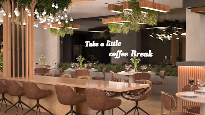 create a modern 3d room design with mood board and layout