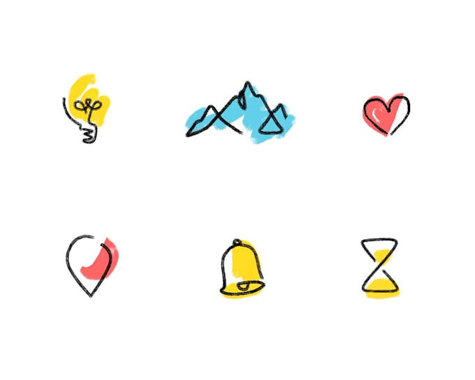 draw website illustrations and icons