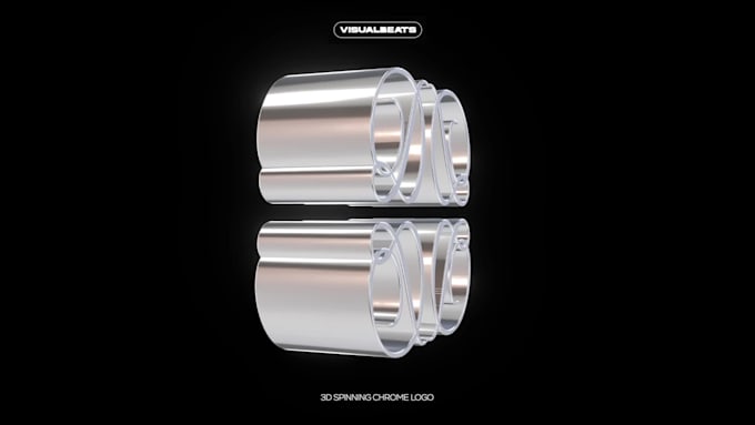 create 3d spinning chrome logo