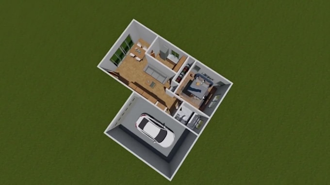 design 3d floor plan and 3d rendering in few hours