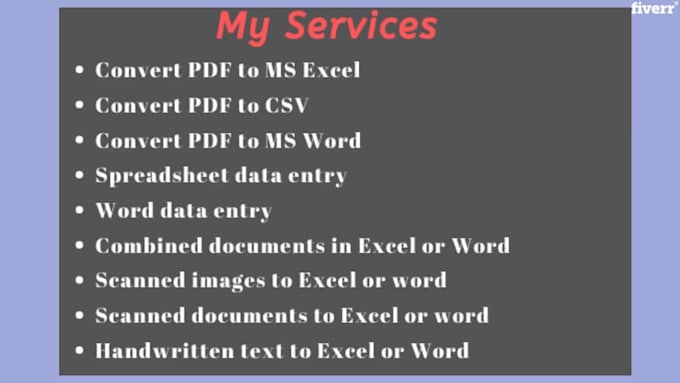 convert pdf to excel or word or csv